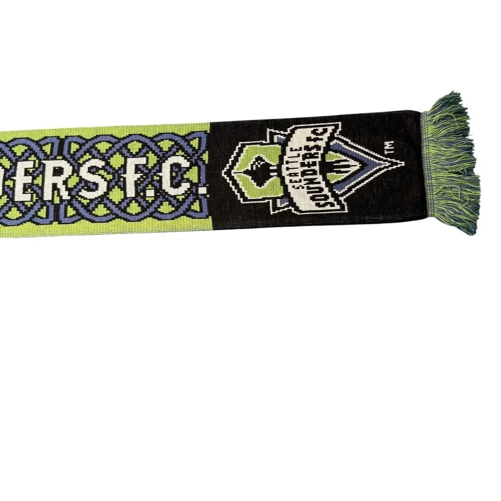 Seattle Sounders FC Ruffneck Scarf MLS Celtic with Skyline Green Black Soccer